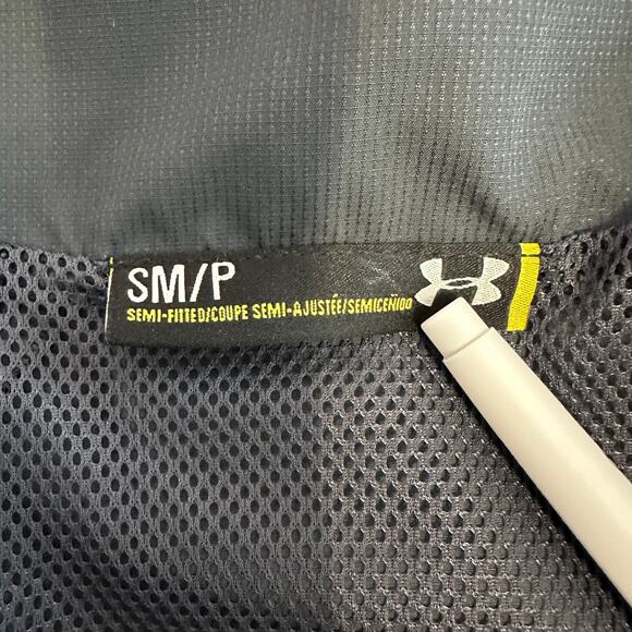 Under Armour Jacket Womens S Semi Fitted Gray Full Zip Lightweight Windbreaker - Picture 6 of 7